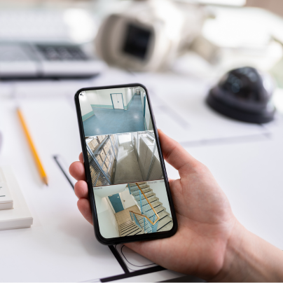 Mobile security camera feed on cell phone